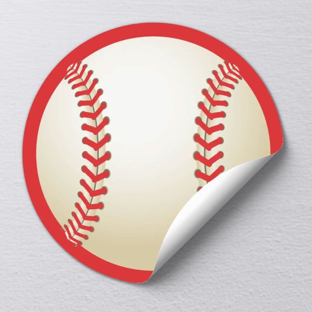 Baseball Sport All Star Birthday Baby Shower Favou Classic Round Sticker (Creator Uploaded)