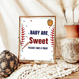 Baseball Sport baby are sweet baby shower favour  Poster