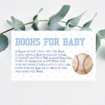 Baseball Sport Baby Shower Books For Baby Card<br><div class="desc">This is a Blue Baseball Sports themed baby shower Books For Baby card.

Baby's first library 1st books ticket,  baby shower for boy</div>