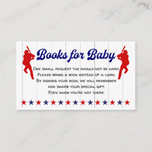 Baseball, Sport Baby Shower, Books for baby card