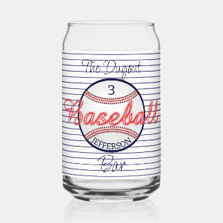 Baseball Sports Beer Can Glass Drinkware