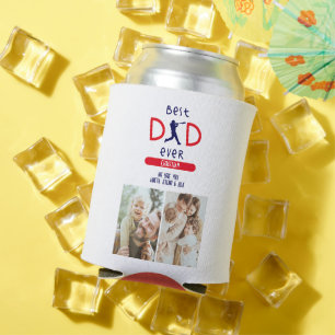 Baseball Sports Best Dad Ever Photo Fathers Day Can Cooler