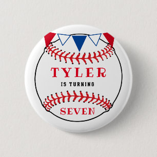 Baseball Sports Birthday Party 6 Cm Round Badge