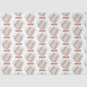 Baseball Sports Birthday Party Custom Name Tissue Paper