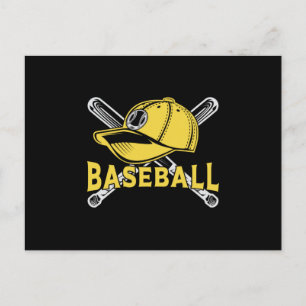 Baseball Sports Catcher Pitcher Bat Funny Gift Postcard