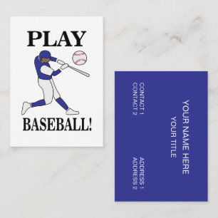 Baseball Sports Coach Player Business Card