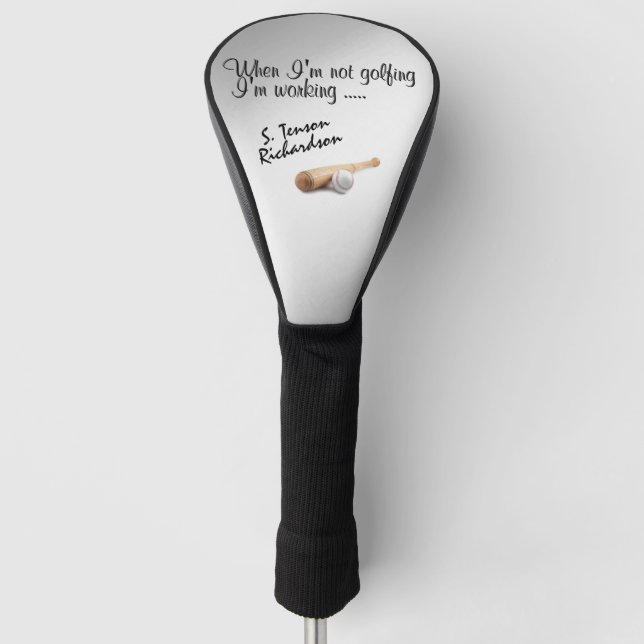 Baseball / Sports Design Personal Golf Head Cover (Front)