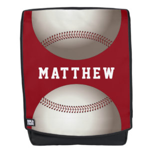Baseball Sports Design Personalised Name Backpack