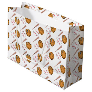 Baseball Sports Little Rookie Boy Baby Shower Large Gift Bag