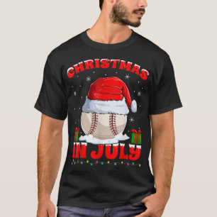 Baseball Sports Lover Funny Baseball Christmas In T-Shirt