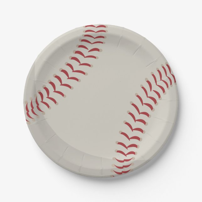 Baseball Sports  Paper Plate (Front)