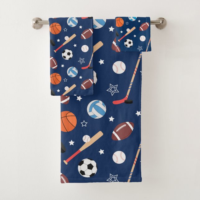 Baseball sports Pattern  Bath Towel Set (Insitu)