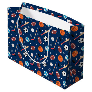Baseball sports Pattern Large Gift Bag