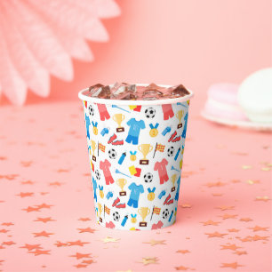 Baseball sports Pattern Paper Cups