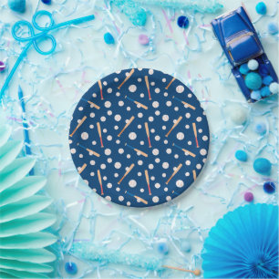 Baseball sports Pattern Paper Plate