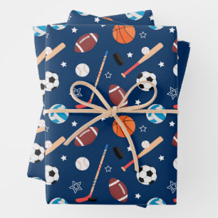 Baseball sports Pattern Wrapping Paper Sheet
