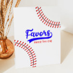 Baseball Sports Red Blue Party Favours Table Pedestal Sign<br><div class="desc">This is a Baseball Sports Red Blue Party Favours Table Sign!</div>