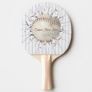 Baseball, Sports Table Tennis, Vintage American Ping Pong Paddle