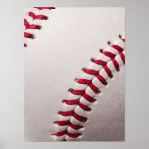 Baseball - Sports Template Baseballs Background Poster