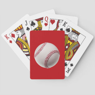Baseball - Sports Template Baseballs on Red Playing Cards