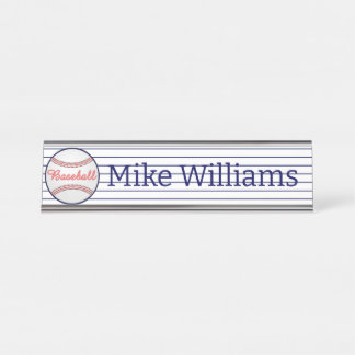 Baseball Sports Theme Name Plates Desk Signs