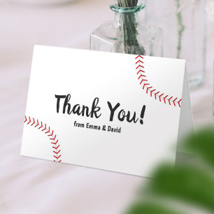 Baseball Sports Theme Thank You Card