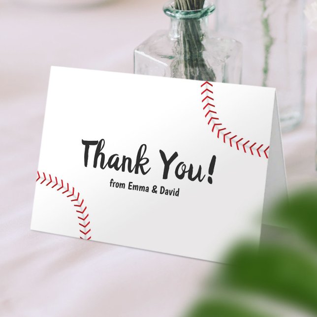 Baseball Sports Theme Thank You Card (Creator Uploaded)