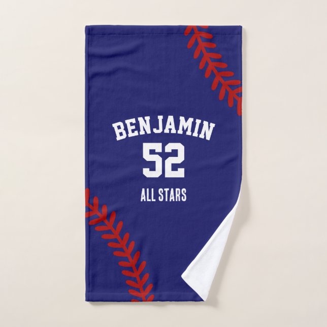 baseball sports towel, coach bath towel (Hand Towel)