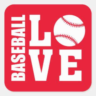Baseball Square Sticker