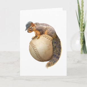 Baseball Squirrel Card