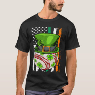 Baseball St Patricks Day Ball Leprechaun Hat Catch T-Shirt