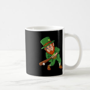 Baseball St Patricks Day Leprechaun Hitter Batter Coffee Mug