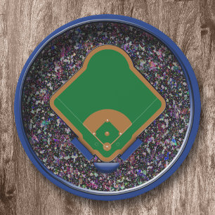 Baseball Stadium From Above Paper Plate