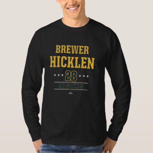 Baseball Star Brewer Hicklen Milwaukee MLBPA T-Shirt