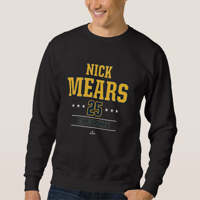 Baseball Star Nick Mears Milwaukee MLBPA Sweatshirt (Front)