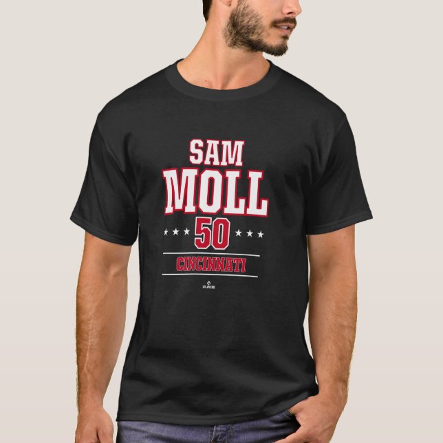 Baseball Star Sam Moll Cincinnati MLBPA T-Shirt (Front)
