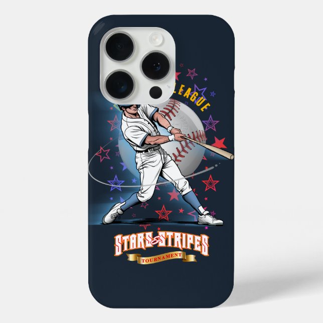 Baseball Stars & Stripes (Dark mode) | Case-Mate iPhone Case (Back)