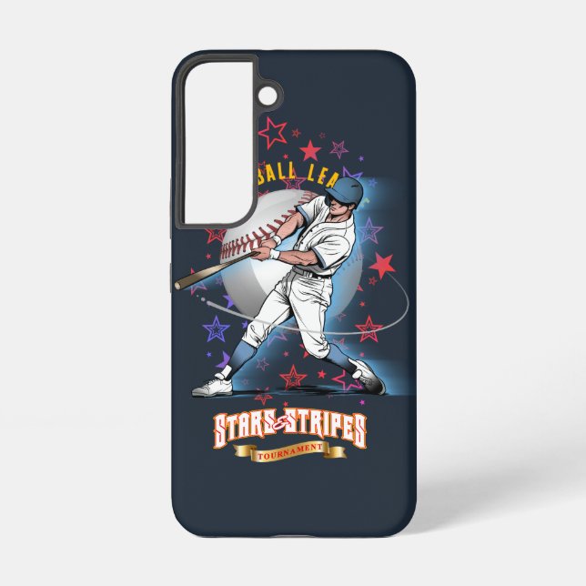 Baseball Stars & Stripes (Dark mode) | Samsung Galaxy S22 Case (Back)