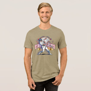 Baseball Stars & Stripes   Men Tri-Blend Shirt