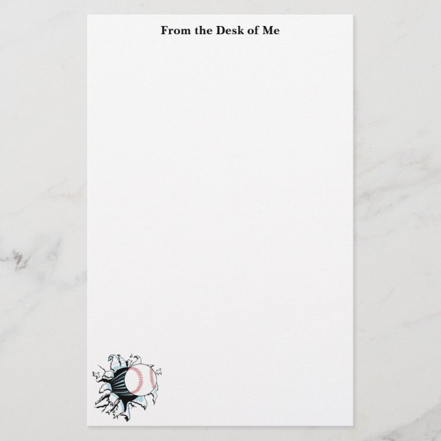 Baseball Stationery (Front)