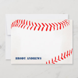 Baseball Stationery Thank You Cards