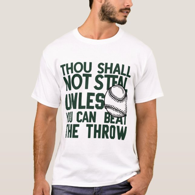 Baseball Stealing Humour Shirt (Front)
