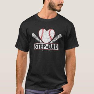 Baseball Step-Dad Matching Family Softball Basebal T-Shirt