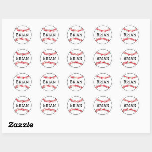 Baseball Stickers with Name