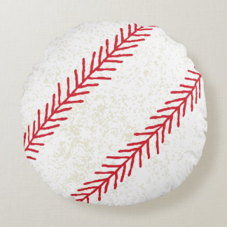 Baseball Stitch 16" Round Throw Pillow