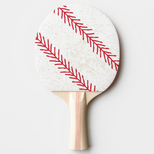Baseball Stitch Ping Pong Paddle (Front)