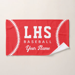Baseball Stitches Custom Sport Towel Team Initials