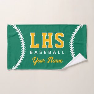 Baseball Stitches Custom Sport Towel Team Initials