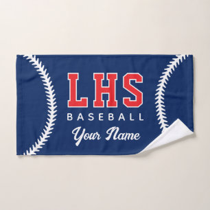 Baseball Stitches Custom Sport Towel Team Initials