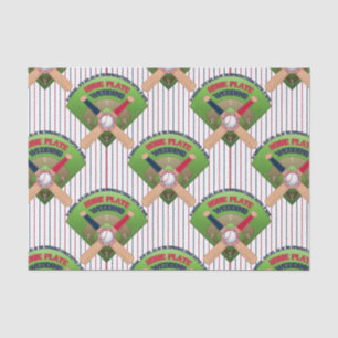 Baseball Stitches Home Plate Wedding 4-TISSUE WRAP Tissue Paper